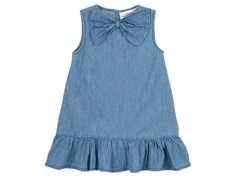 THE NEW Siblings Nala kjole light blue denim med sløjfe